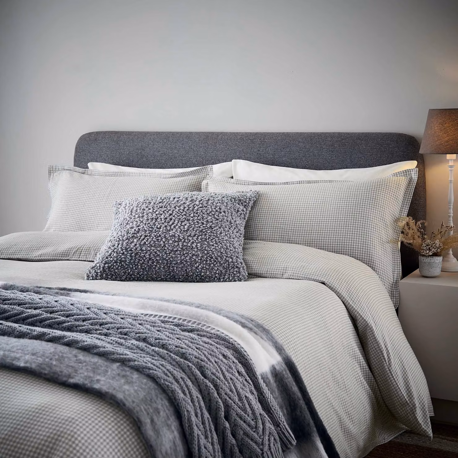 Murmur Finley Woven Square Cushion, Grey, W/D/H: 50 x 50 x 50 cm – 2