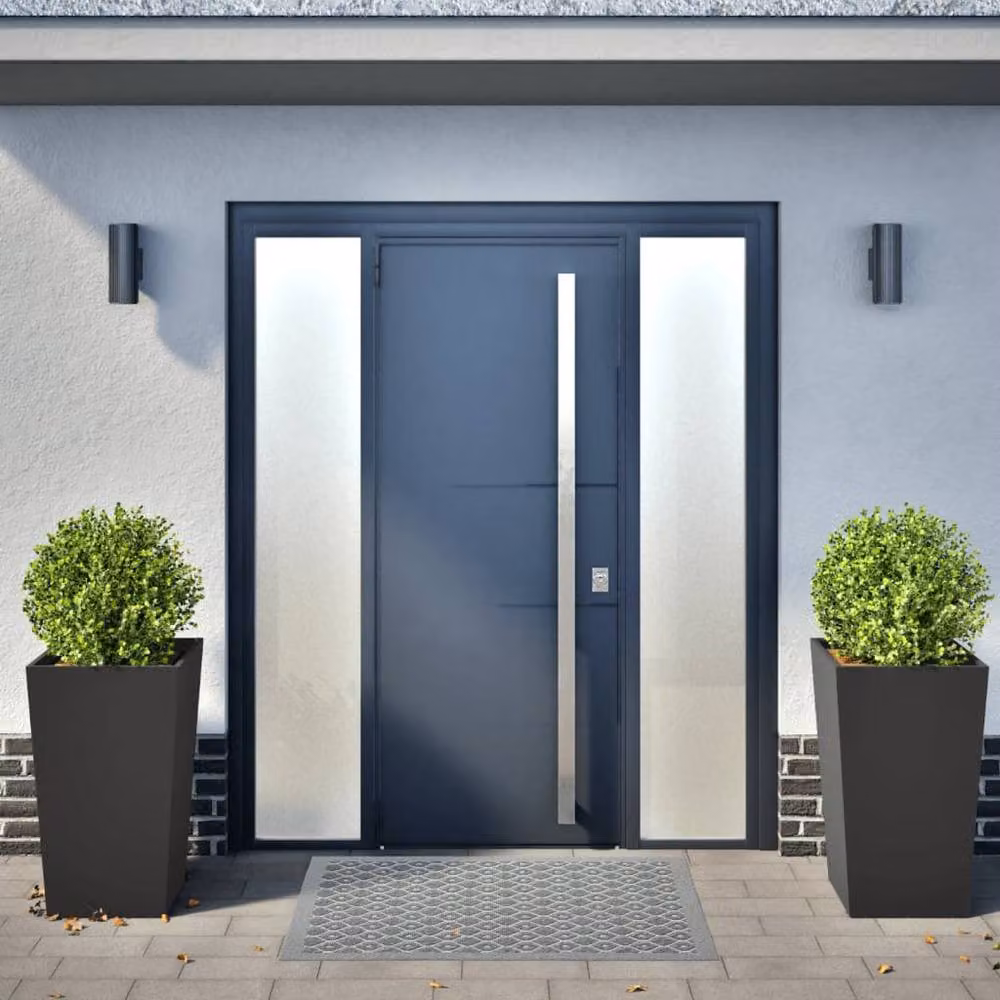 Berkfield Home Garden Steel Planter Tubs, Black, 2 Pieces, W/D/H: 45 x 45 x 75 cm – 3