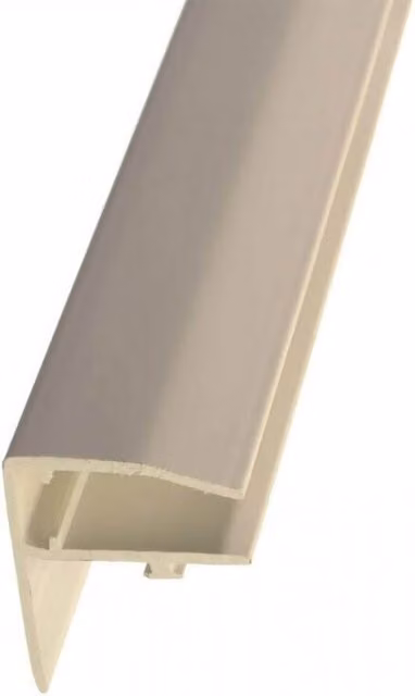 Storm PolyX PVC F Section Rafter Supported Profile, White, 25mm x 3m