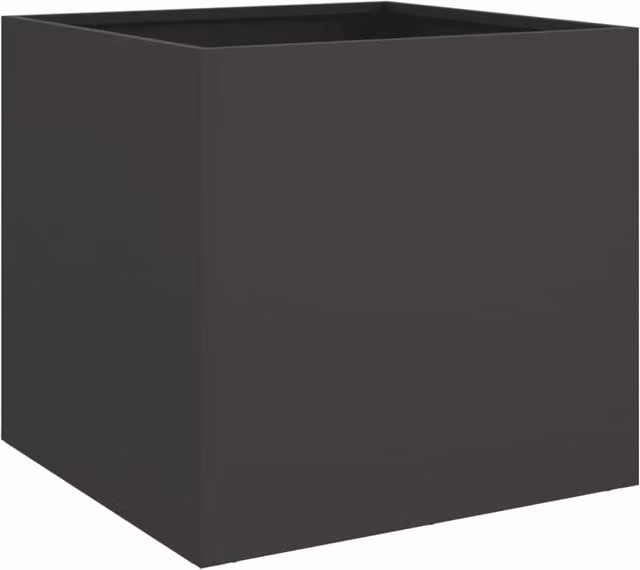 Berkfield Home Black Steel Ornamental Garden Planter Tub W/D/H: 49 x 47 x 46 cm