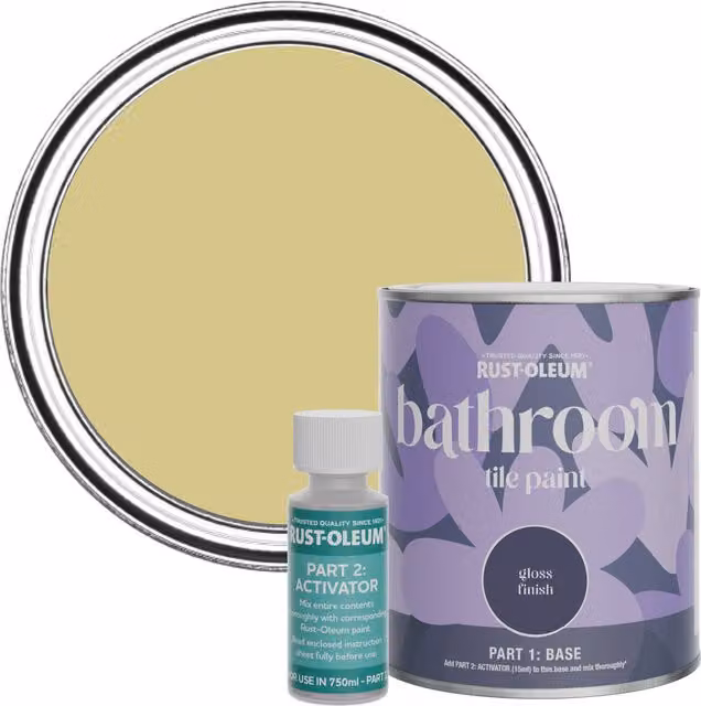 Rust-Oleum Bathroom Tile Paint in Gloss Finish, Wasabi Green, 750ml