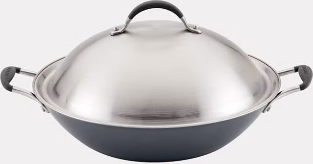Circulon Scratch Defence Non-Stick Wok, Grey, Diameter: 36 cm