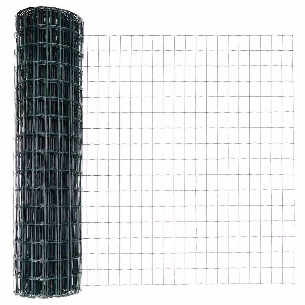 Berkfield Home Euro Fence Green PVC-Coated Steel Rectangular Fencing, W: 10 m, H: 1 m – 3