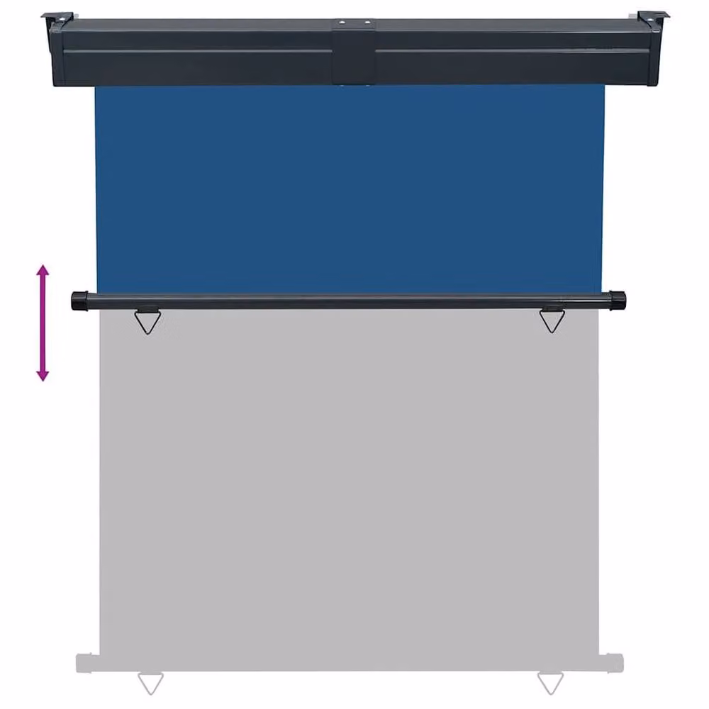 Berkfield Home Blue Balcony Side Awning with Manual Pull, W: 145 cm, H: 250 cm – 3