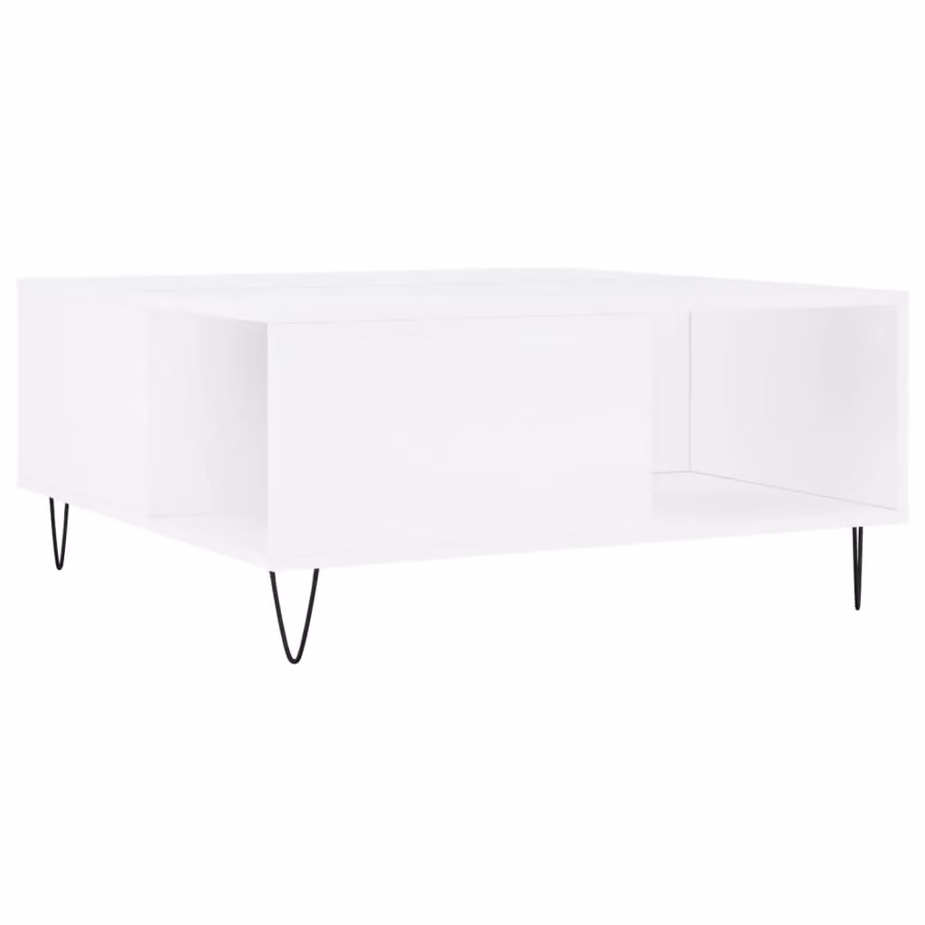 Berkfield Home Modern White Square Coffee Table W/D/H: 80 x 80 x 36.5 cm – 2