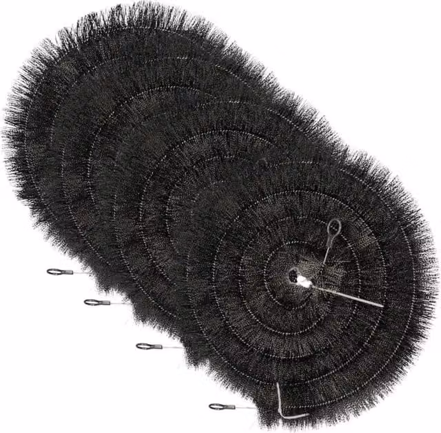 FLAVORA 4-Piece Gutter Brush Leaf Guard Filter Protection in Black, W: 100 cm, D: 15 cm