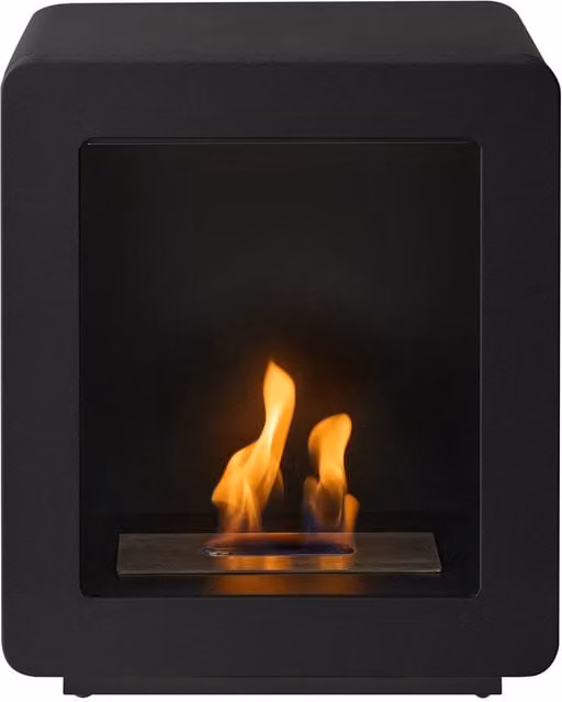 Adam Fires & Fireplaces Mira Black Steel Bio Ethanol Floor Stove