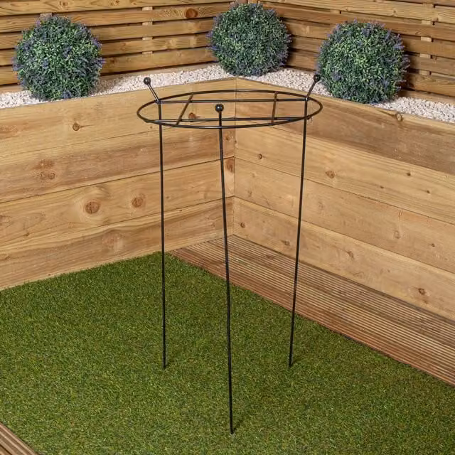 Samuel Alexander Black Metal Heavy Duty Obelisk Garden Plant Support, W: 45 cm, H: 80 cm – 1