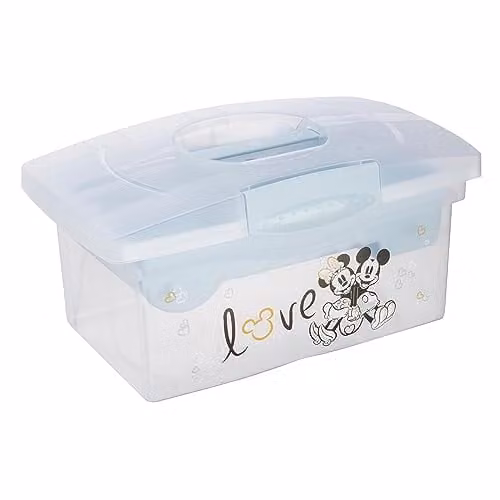 Keeeper Mickey Traveller Organising Storage Box with Lid, Blue