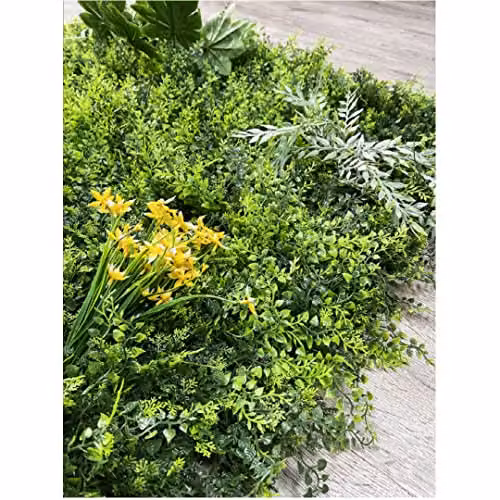 Best Artificial Green Living Wall Hedging Garden Panel Mat, W x W: 100 x 100 cm – 4