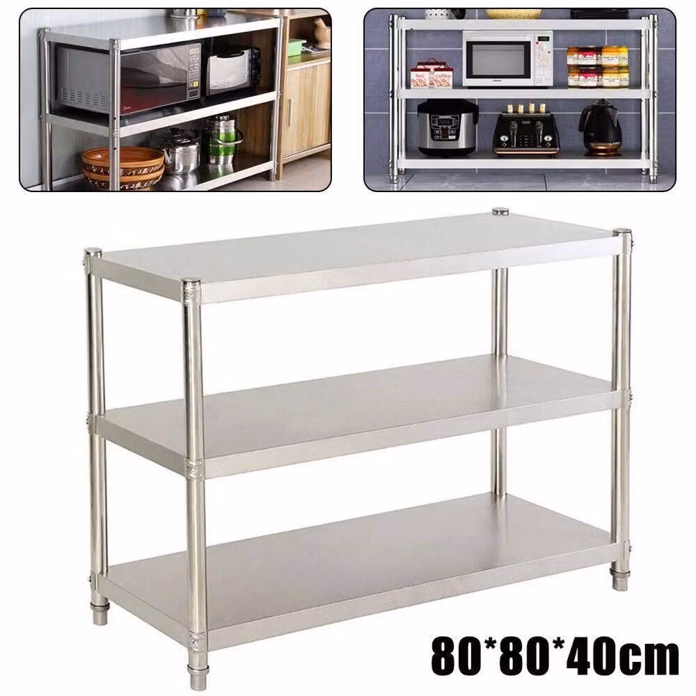 Ventryn Commercial Stainless Steel Prep Table in Silver W: 80 cm, D: 40 cm – 2