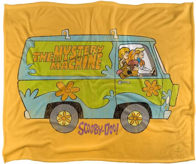 Warner Brothers Scooby Doo Officially Licensed Silky Touch Super Soft White Throw Blanket W/D: 152 x 127 cm – 1
