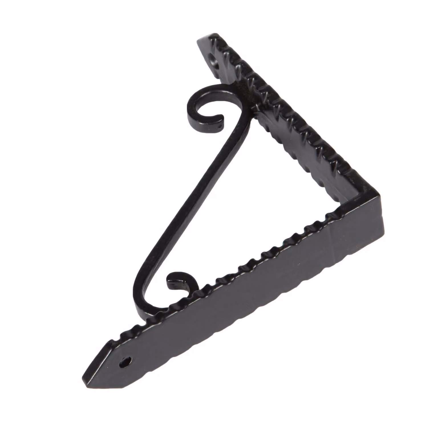 Hammer and Tongs Notched Scroll Iron Shelf Bracket, Pack of 4, Matt Black – 3
