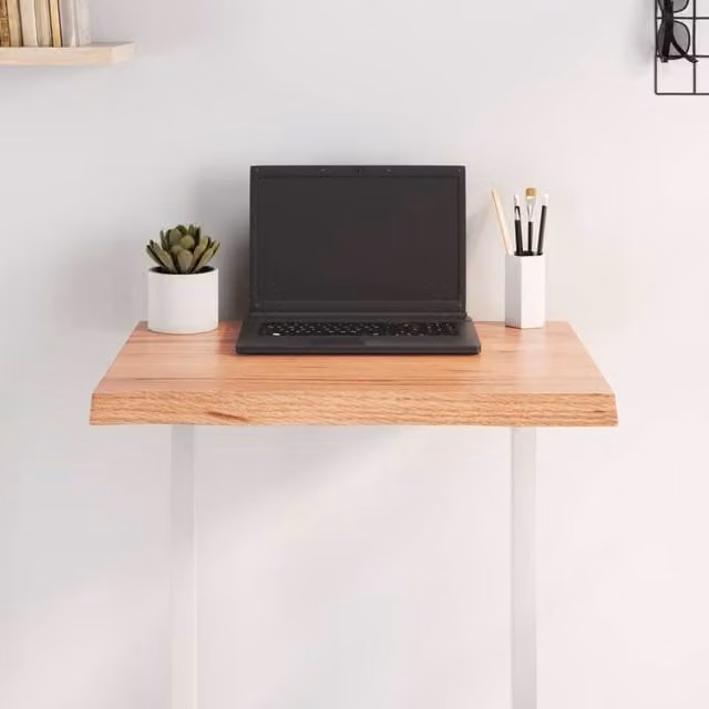 Berkfield Home Light Brown Live Edge Solid Oak Table Top, W: 60 cm, D: 40 cm, H: 2-4 cm