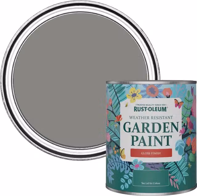 Rust-Oleum Garden Paint in Gloss Finish, Grey, 0.75 l