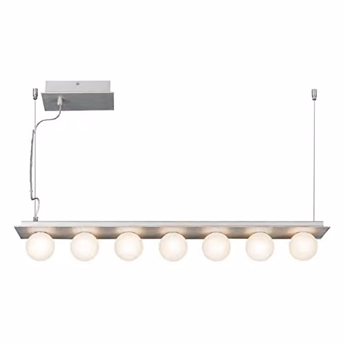 Linea Verdace Modern Grey Aluminium and Glass Bar Pendant Light for Kitchens