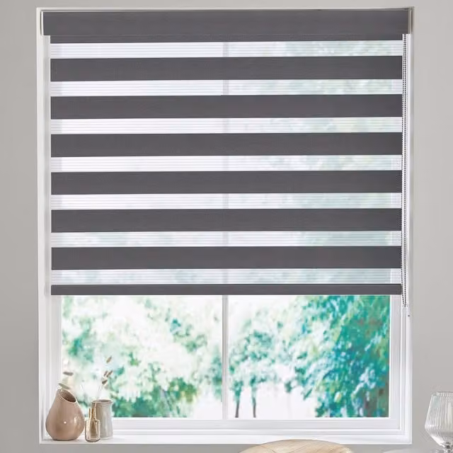 Terrys Day and Night Blind in Grey Textile