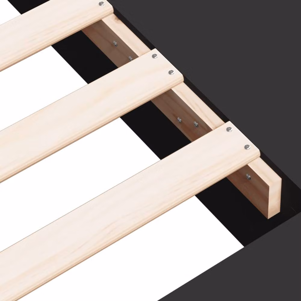 Berkfield Home Small Single Bed Frame in Black with Side Compartments, W: 75 cm x L: 190 cm – 5