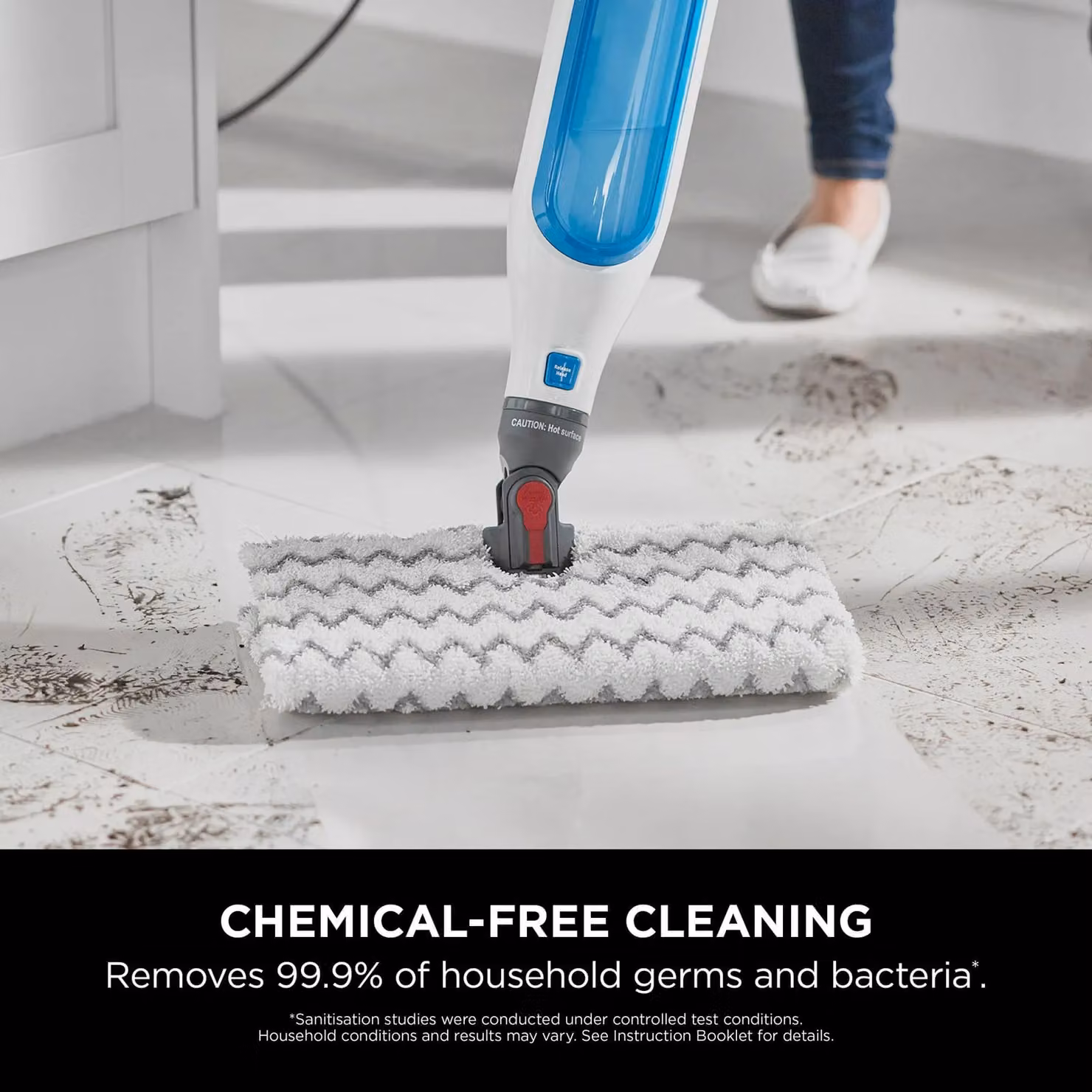 Shark Klik n' Flip Manual Steam Mop S6001UK in White – 2