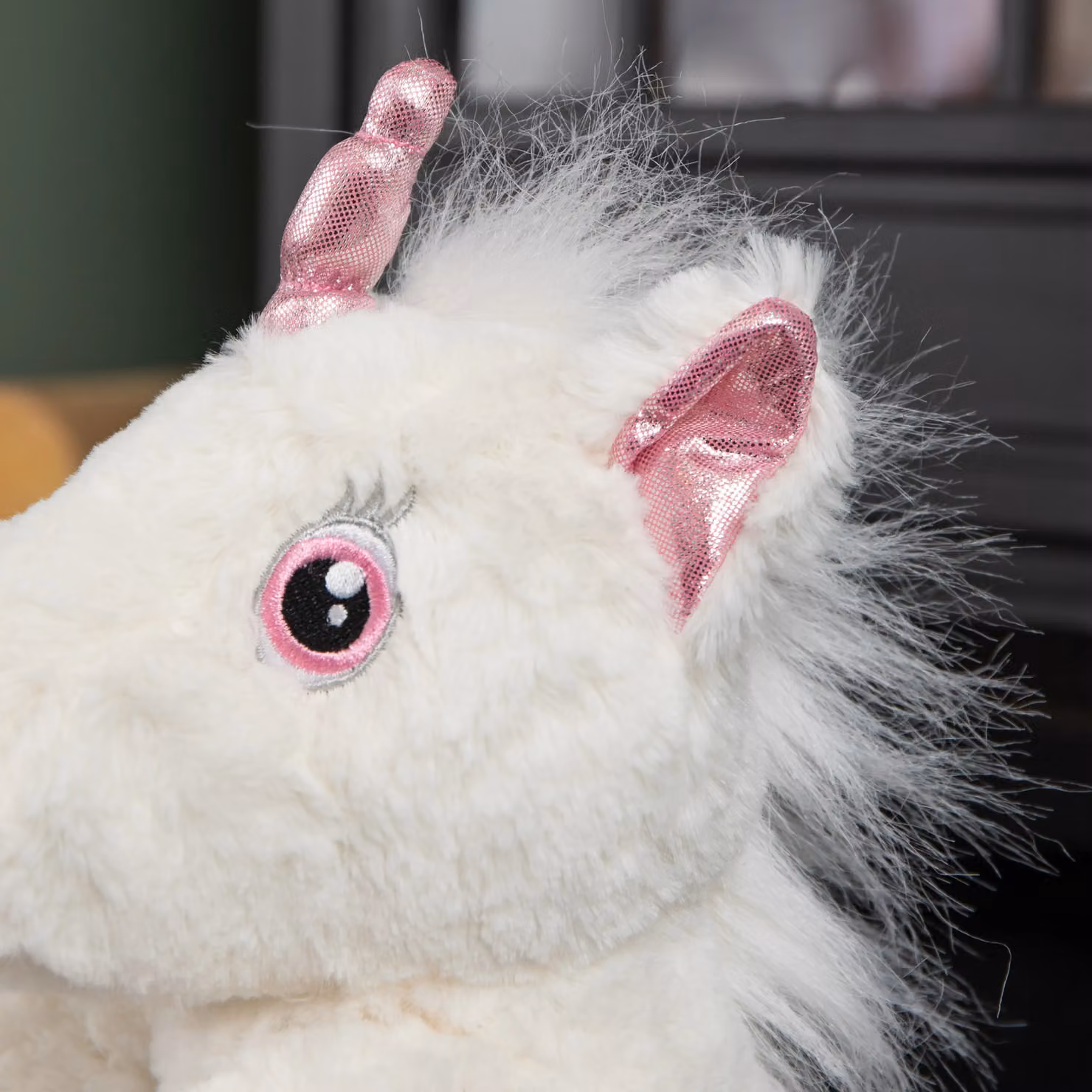Samuel Alexander White Plush Unicorn with Pink Details, 24 cm – 4