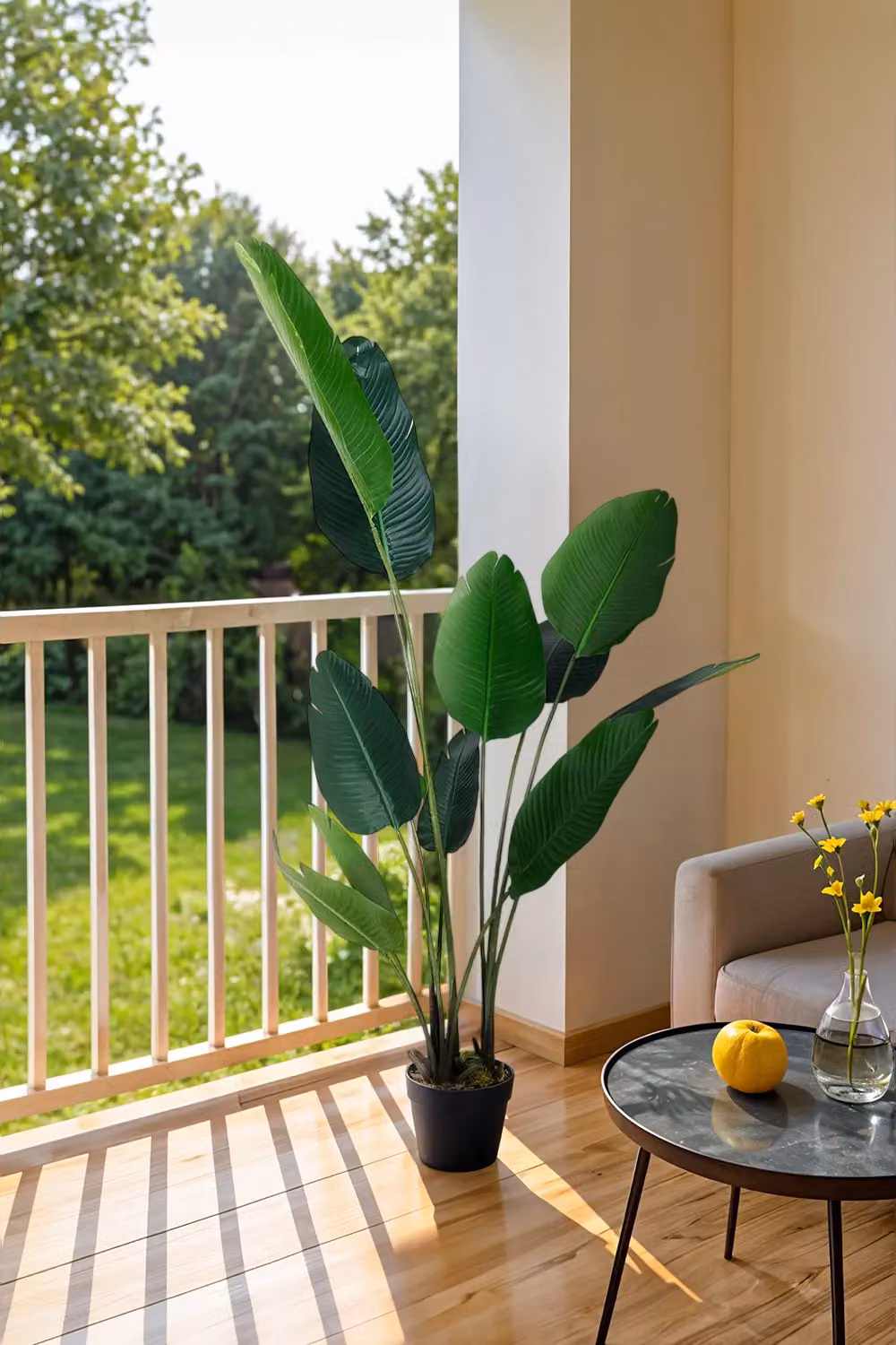 Living and Home 1.8m Artificial Traveller's Palm Tree in Green – 2