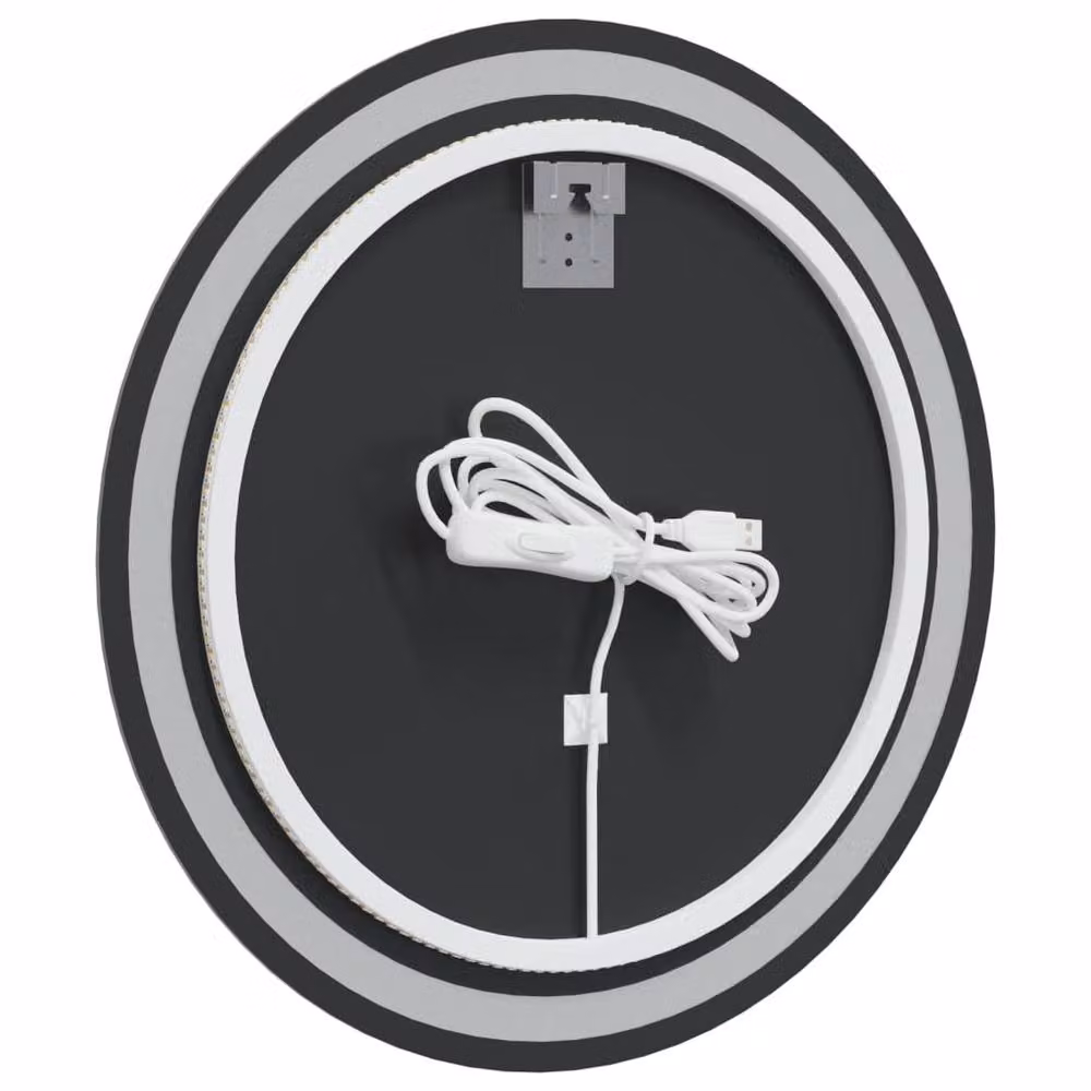 Berkfield Home Round LED Bathroom Mirror in Clear, Diameter: 60 cm – 2