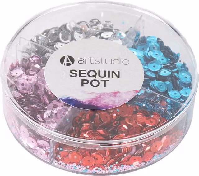 Art Studio Multicolour Sequin Pot for Adults