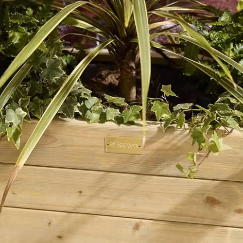 Rowlinson Marberry Tall Rectangular Timber Planter in Brown, W: 90 cm, D: 40 cm, H: 57.5 cm – 2