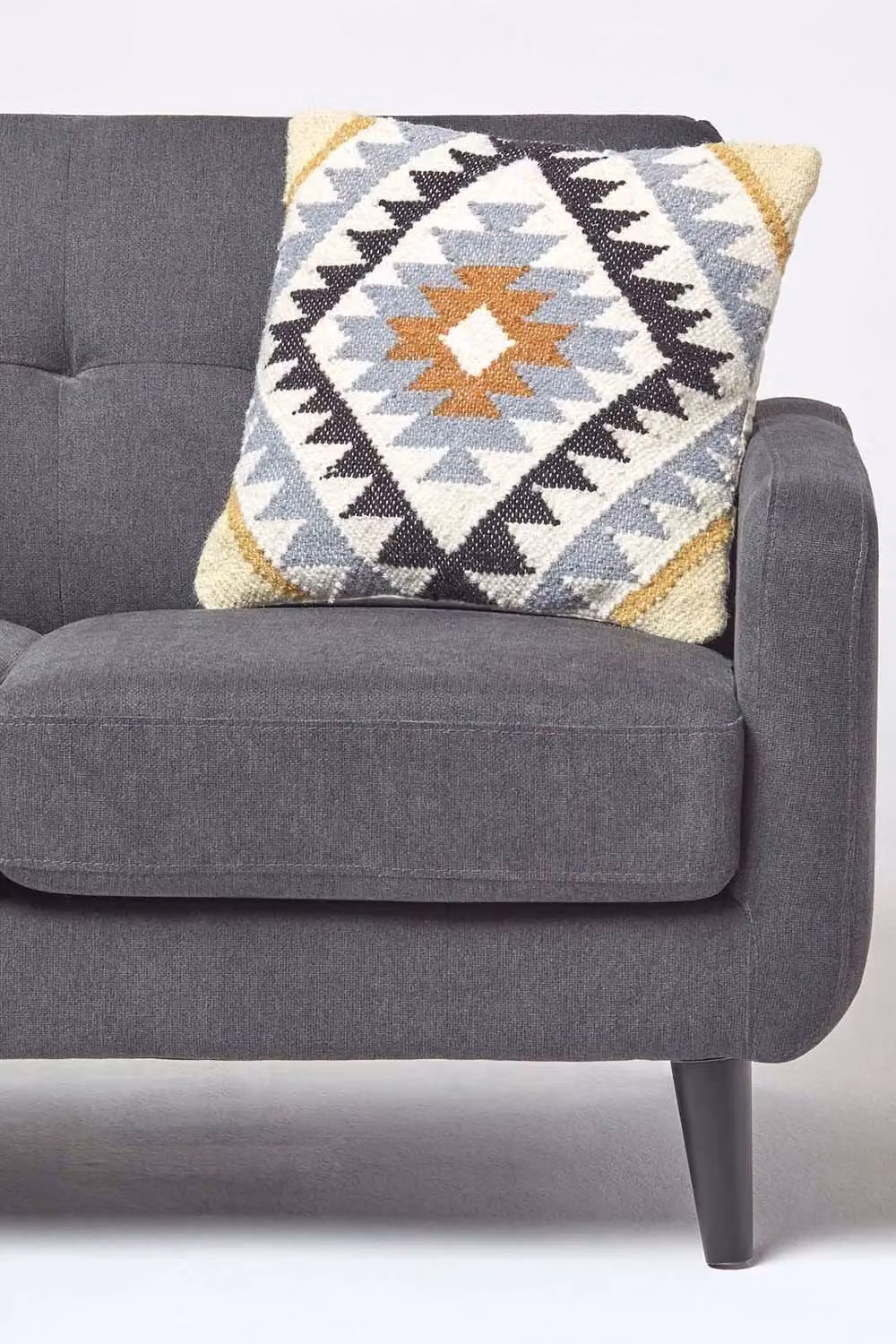 Homescapes Handwoven Ethnic Gold Kilim Cushion with Feather Filling, W/D/H: 45 x 45 x 45 cm – 2