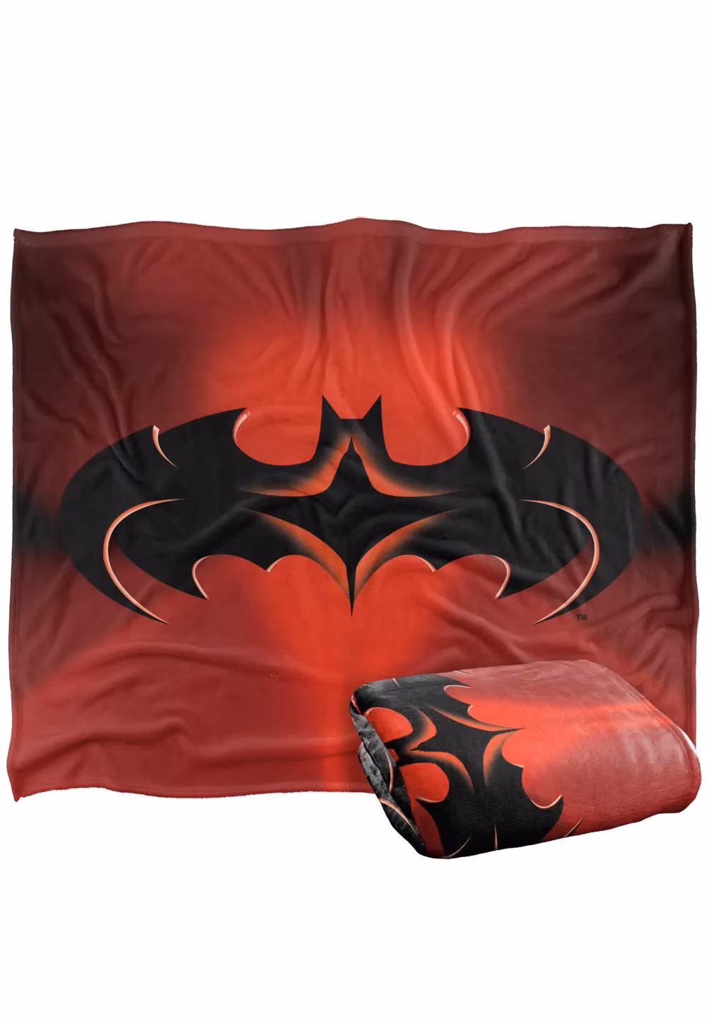 Batman and Robin Logo Super Soft Silky Touch Throw Blanket, White, W: 152 cm, D: 127 cm – 2