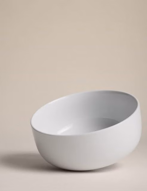M&S Maxim White Porcelain Serving Bowl