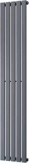 Typhoon Anthracite Single Panel Horizontal Steel Radiator with Feet, W: 180 cm, H: 34 cm
