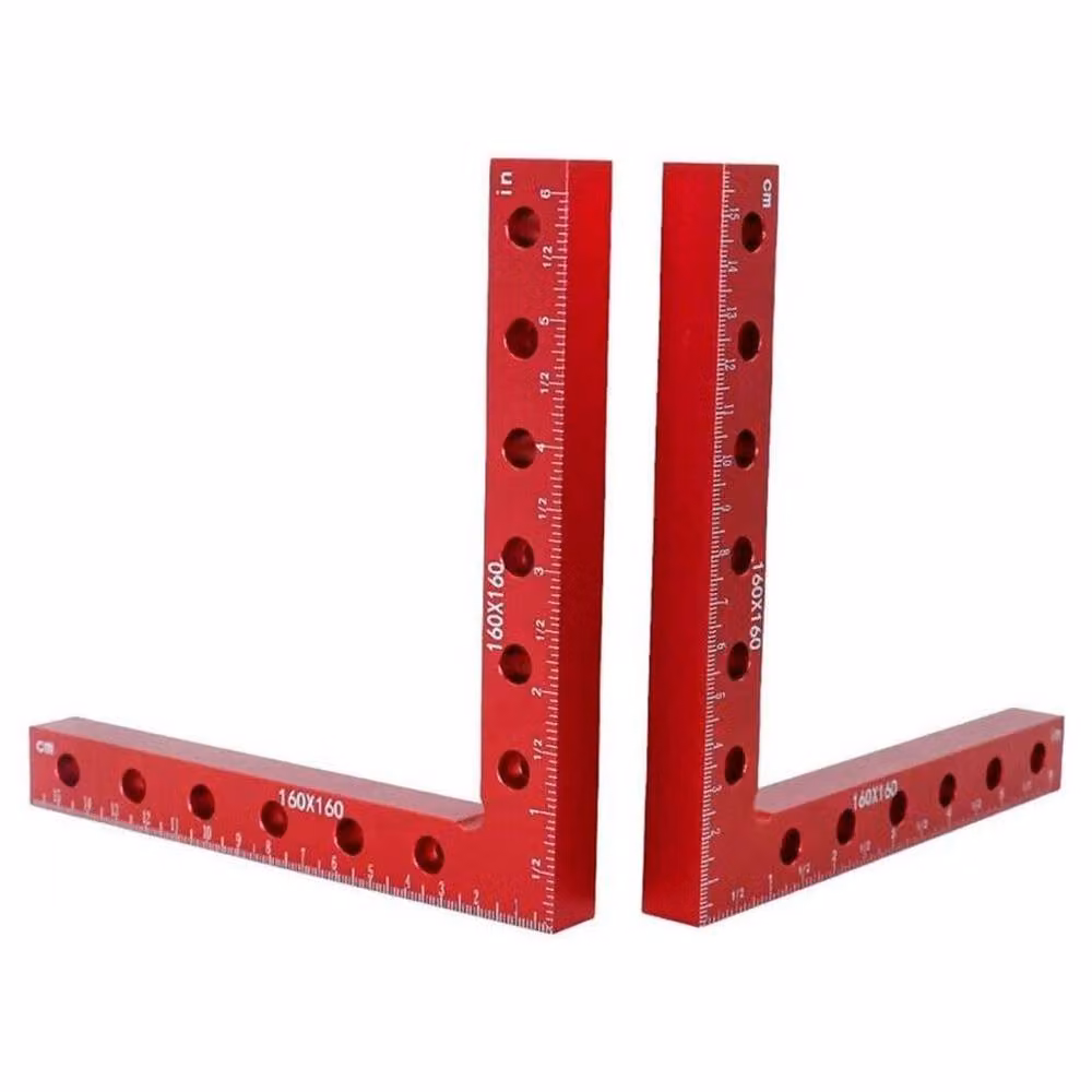 FLAVORA 2-Piece Red 90 Degree L-Shape Woodworking Corner Clamps, W: 10000 mm, H: 520 mm – 3