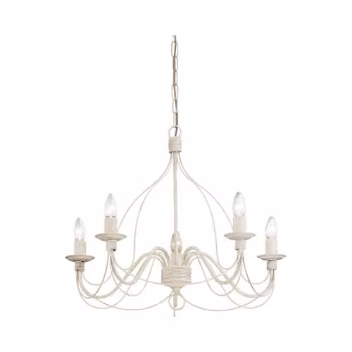 Ideal Lux Court SP5 Suspended Lamp in White