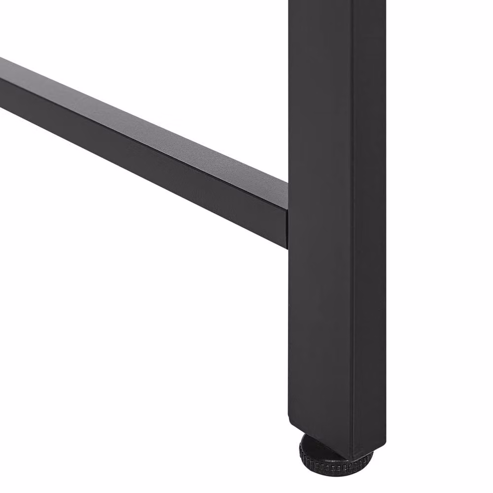 Wyld and Coco Writing Desk with Built-in Memo Board, Black Frame and Dark Wood Top, W: 121 cm, D: 60 cm, H: 60 cm – 5
