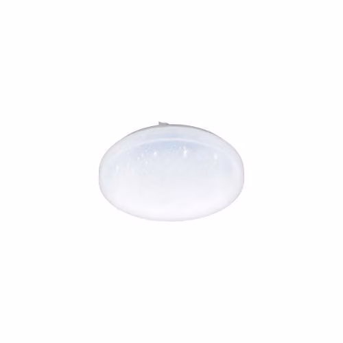 Loops Modern LED Wall and Ceiling Light in White with Crystal Effect