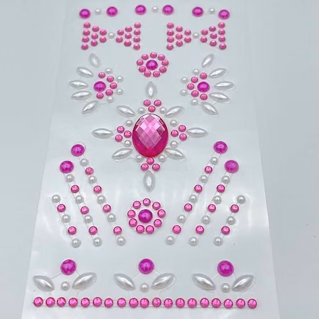 Syntego Pink Teardrop Gems and Pearls