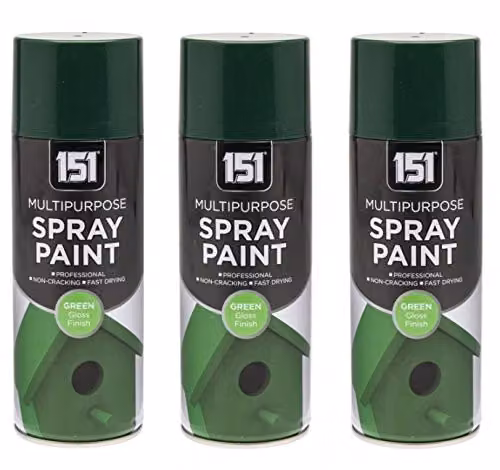 Pack of 3 Green Spray Paint Cans