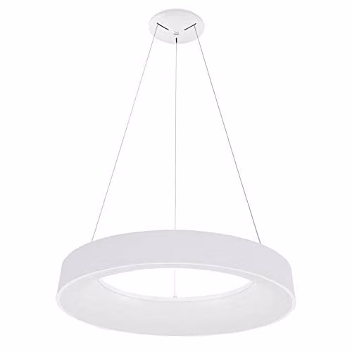 Netlighting Modern LED Ring Suspended Pendant Light, White, Warm White 3000K, 4400lm