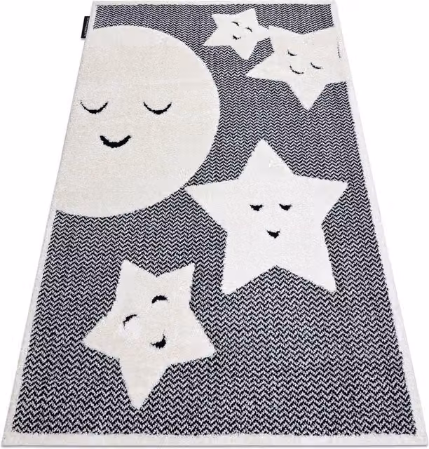 RugsX Modern Children's Rectangular Rug in Grey, W: 120 cm, L: 170 cm – 1