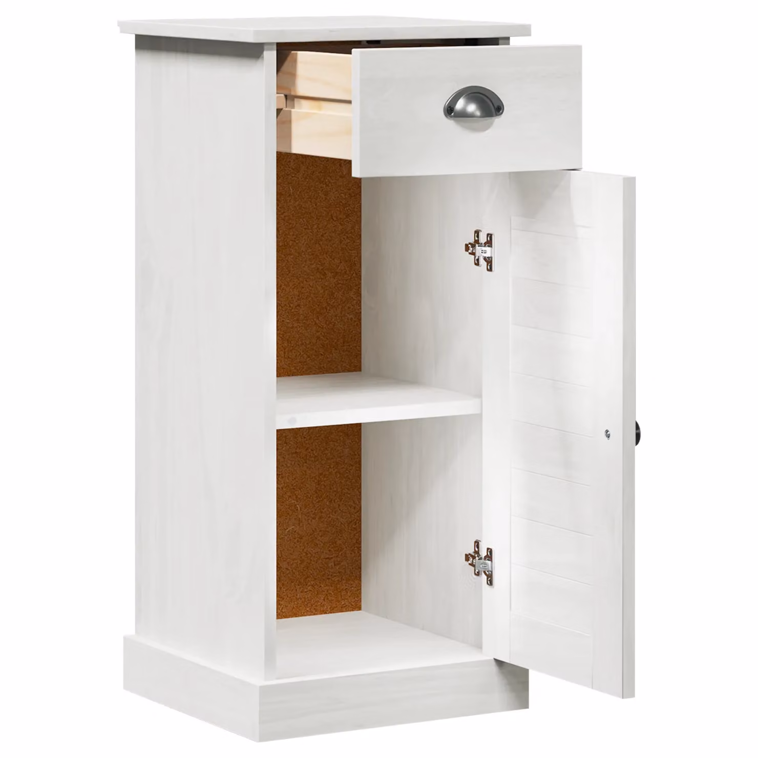 Berkfield Home VIGO Bathroom Cabinet with Drawer in Plain Solid Pine Wood, W/D/H: 37 x 34 x 80 cm – 2