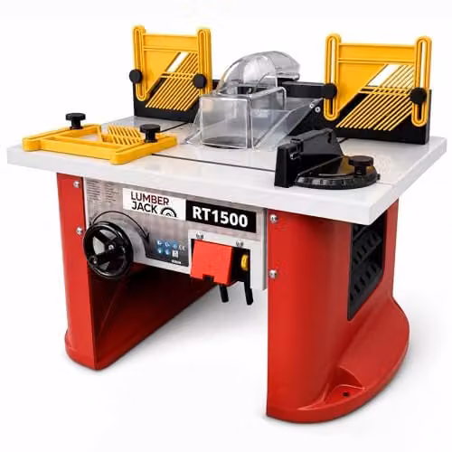 Lumberjack Variable Speed Benchtop Router Table with Integrated 1500W Motor, Red – 1