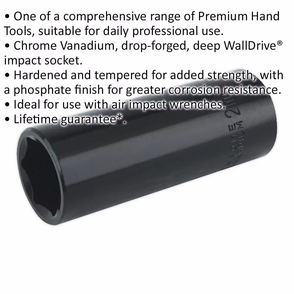 Loops 21mm Forged Deep Impact Socket, 1/2 Inch Square Drive, Chrome Vanadium, Black – 2