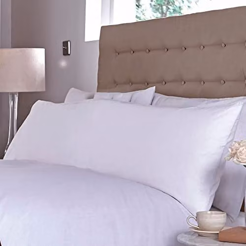 Charlotte Thomas Sestina 100% Cotton Percale Bolster Pillow Case, White, W: 90 cm, H: 50 cm