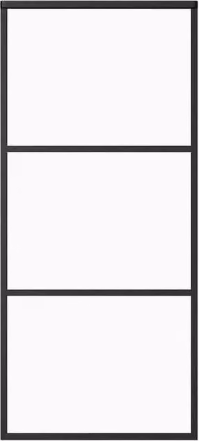 Berkfield Home Black Sliding Glass and Aluminium Door W: 90 cm, H: 205 cm