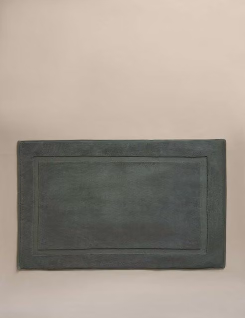 M&S Luxury Egyptian Cotton Terry Bath Mat in Smokey Green