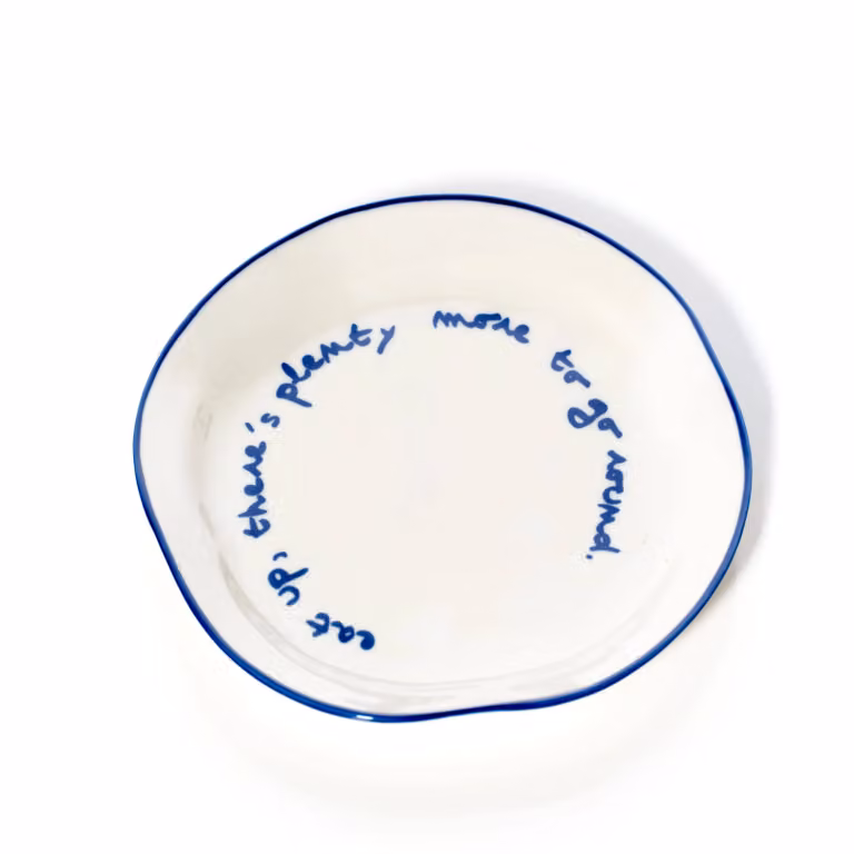 MÆGEN Statement White Stoneware Side Plate, Diameter: 20.5 cm