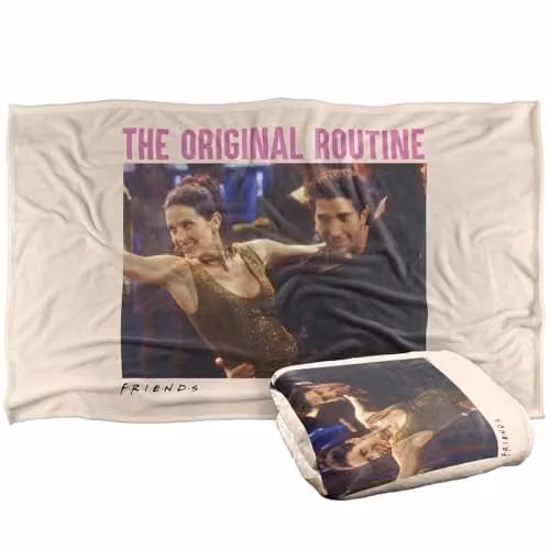 Warner Bros. Friends Original Routine Silky Touch Super Soft Fleece Throw Blanket, Multicolour, W: 91.44 cm, L: 147 cm