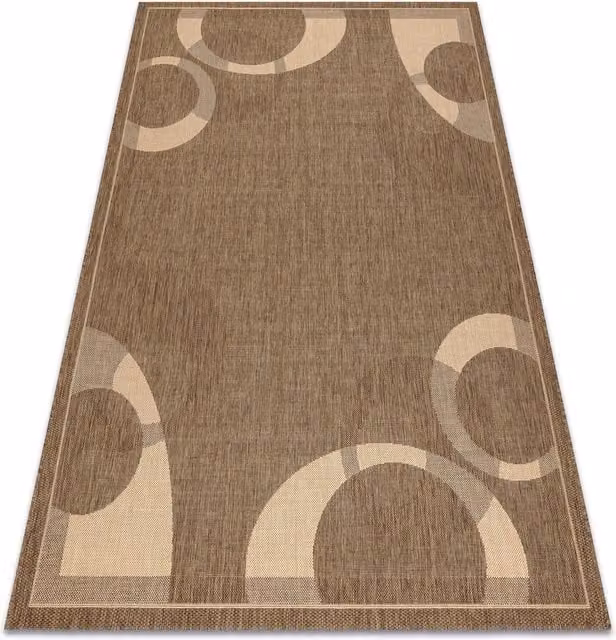 RugsX Floorlux Geometric Brown Rectangular Rug, W: 80 cm, L: 150 cm – 1