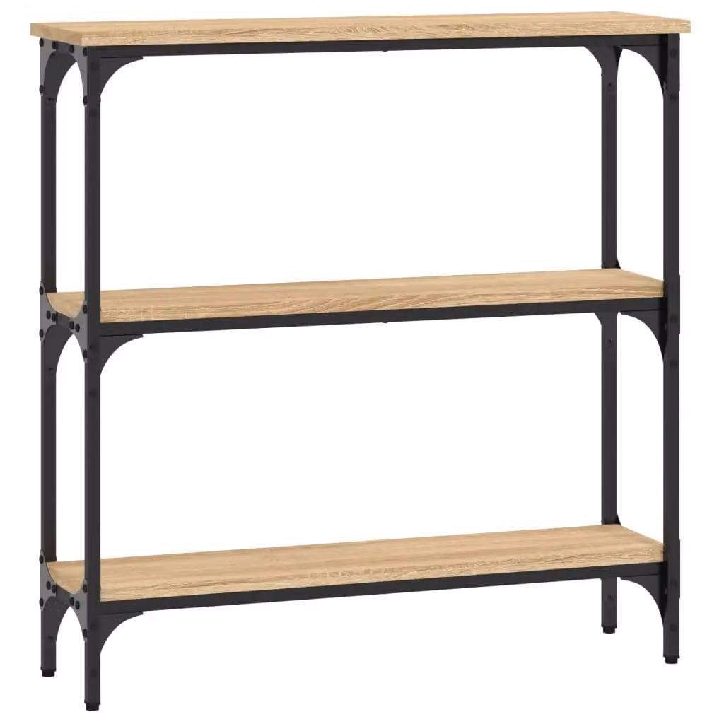 Berkfield Home Sonoma Oak Console Table in Brown, W/D/H: 75 x 22.5 x 75 cm – 2